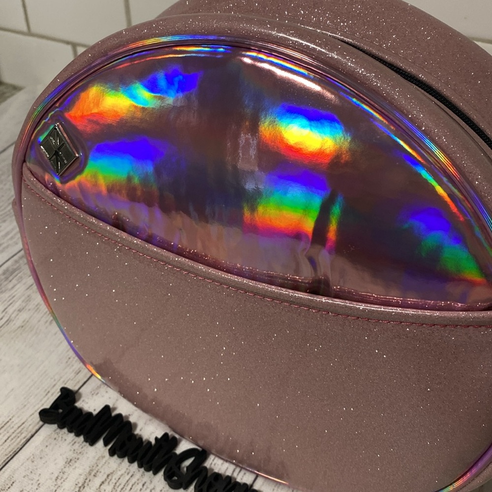 *Double K Originals Heart Pumps for Pumpkins Face Pale Pink Holo Glitter Purse - Picture 6 of 12